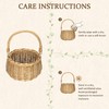 YINGXUN Wicker Picnic Basket with Foldable Metal Core Handle -