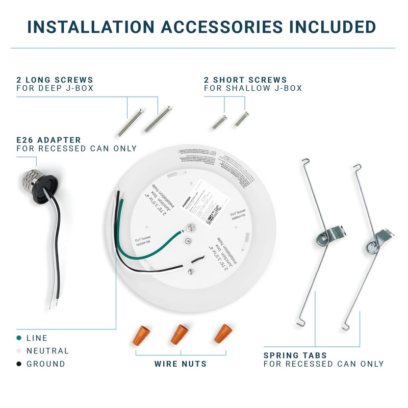 PARMIDA (24 Pack) 5/6 Inch Dimmable LED Disk Light Surface