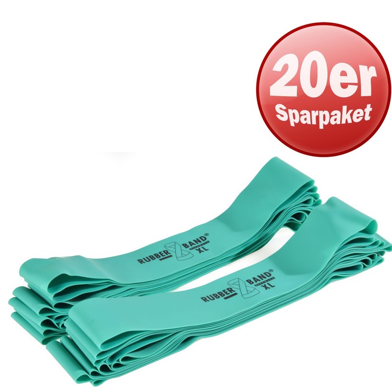 Pack of 20 Rubber Bands XL – Medium Green Training