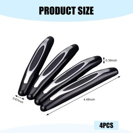 Ferianl 4PCS Car Door Edge Guards, Car Door Self Adhesive Anti-Collision Trim Strip, Universal Body Anti-Scratch Bumper Guard Auto Accessories for Vehicle SUV Truck (Black)
