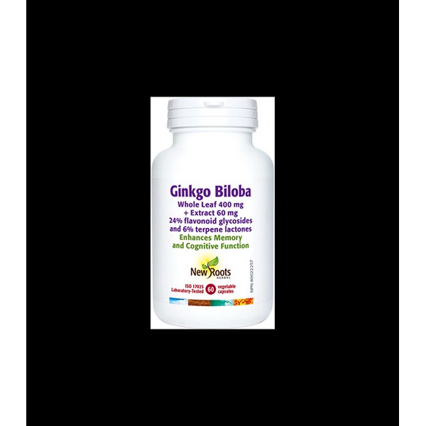 New Roots Ginkgo Biloba Whole Leaf 400 mg + Extract 60 mg