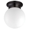 Westinghouse 6684000 1-Light Porch Black with White Globe