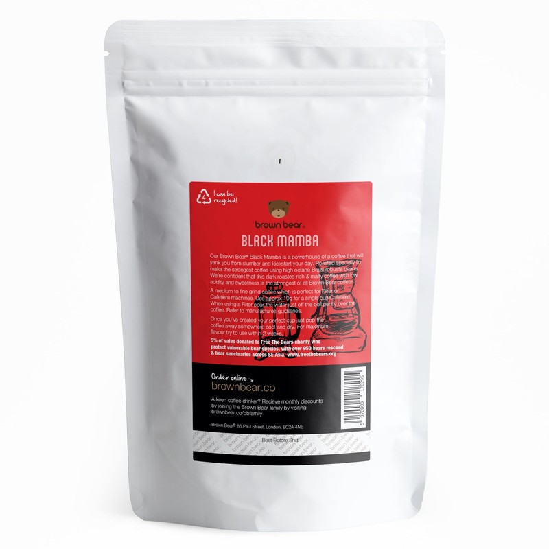 High Caffeine Strong Robusta Strongest Ground Coffee 227g - For