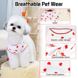 Pet Clothes for Small Dogs Cats Summer Sweater Heart Printed Elastic Sleeveless Cute Puppy Tank Top Chihuahua Shih Tzu Yorkie Vest Cat Clothes Outfit