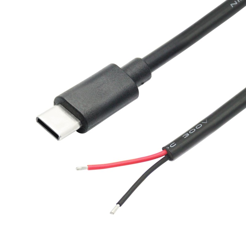USB C to 2 Pin Bare Wire Open End Power