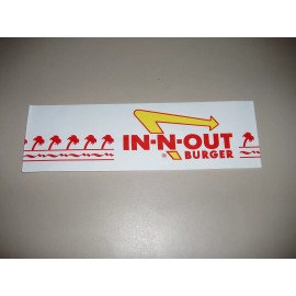 In-N-Out 2 BRAND NEW IN -N -OUT BURGER Paper hats. 11" X 3". Hollywood Fast Food. Fun.