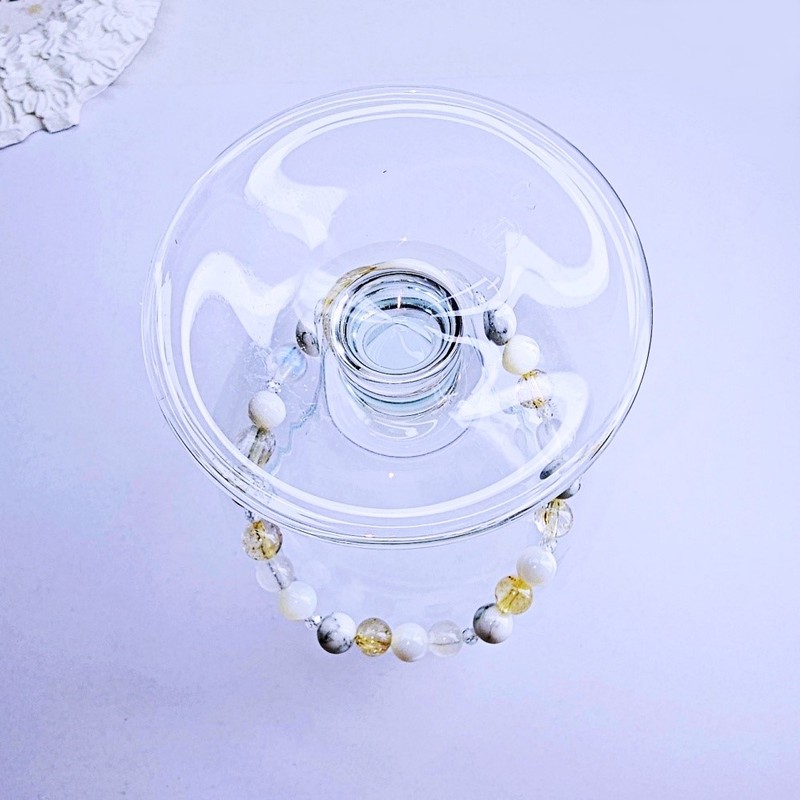 Hyggestone (self-produced product) Golden Luck Replenishment Five Elements Bracelet Moonstone