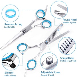 Bubuxy Hair Scissors, Premium Hairdressing Scissors, Professional Hair Cutting Kits Thinning Shears Hairdressing Set