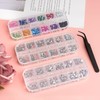 Pack of 6000 Rhinestones, AB Crystal Rhinestones, with Tweezers and