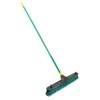 Quickie Bulldozer 24-Inch Multi-Surface Push Broom, 60" Wood Handle, Green,