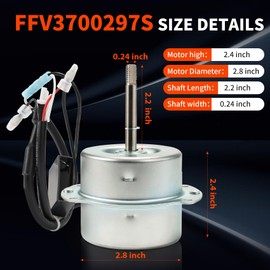 FFV3700297S Bathroom Fan Motor Compatible with Panasonic Exhaust Fan Assembly FV-08VQ3 FV-11VQ3 FV11VH2 FV11VHL2 FV-LP003 Quiet Ventilation Fans Motor Replacement Parts FFV3700175S 120 Volts 1750 RPM