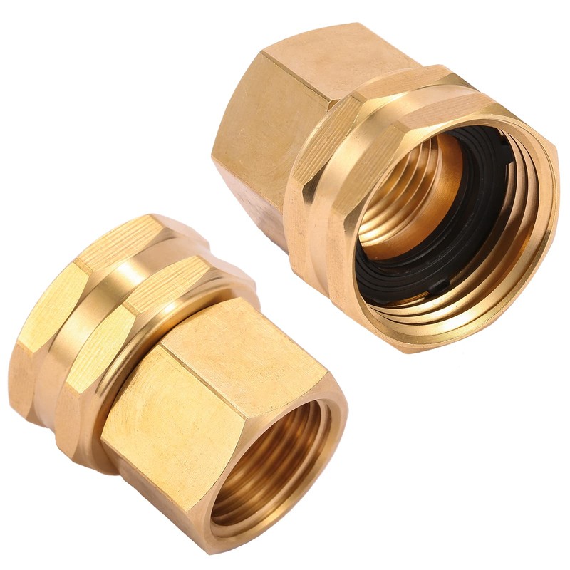 Sanpaint 2 Pack Brass Garden Hose Threaded 1/2" NPT to