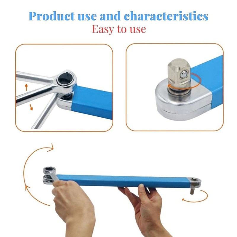 Offset Extension Wrench Set Impact Multifunctional with 1/2in 1/4in 3/8in