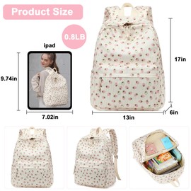 Bluboon Backpack for School Girls Women, Cute Corduroy Laptop Bookbag for Kids Teens, Durable Girls Lightweight Backpack