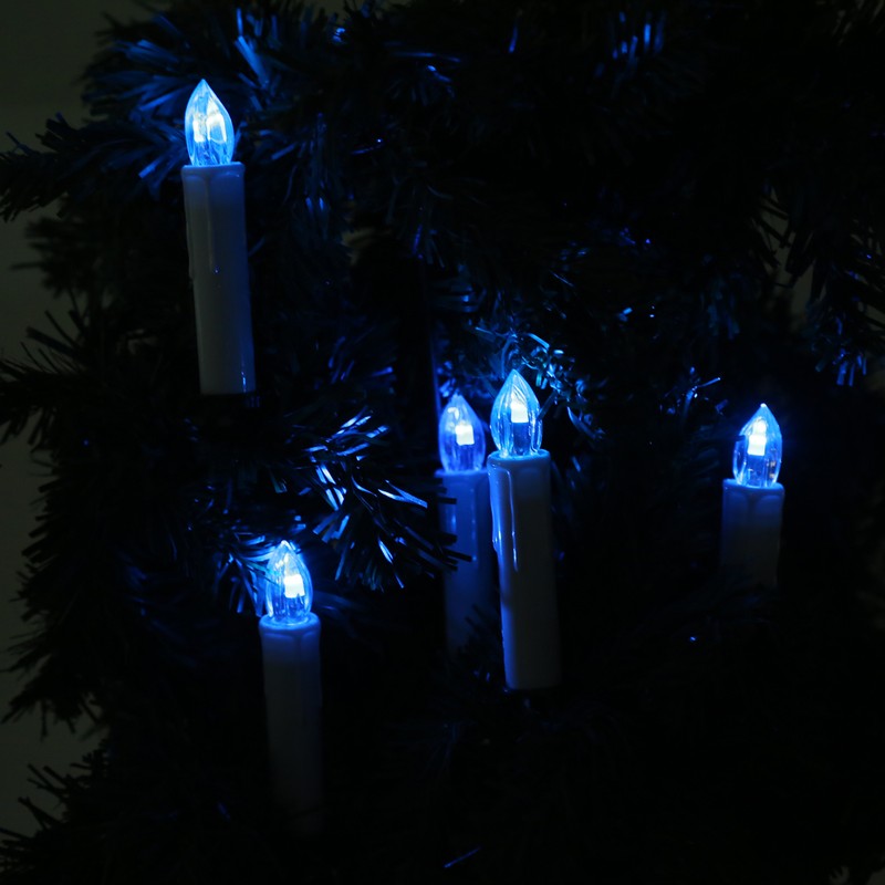 10x LED Flameless Cordless Candles Light with Clips Home Wedding