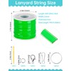 Lanyard String, 15 Rolls Gimp String, Plastic String Lacing Cord,