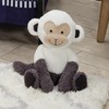 Lambs & Ivy Jungle Party White/Gray Plush Monkey Stuffed Animal