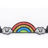 Creathome Shining Rainbow Pattern Diamond Chain License Plate Frame from