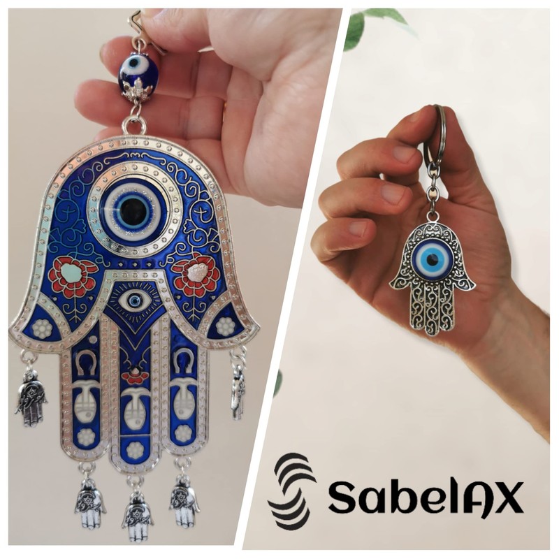 SabelAX Hand Fatima Turkish Eye Wall Hanging Amulet for Home