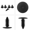 Hlyjoon 100pcs Black Nylon Rivet Clips Universal Car Door/Fender/Bumper Rivets