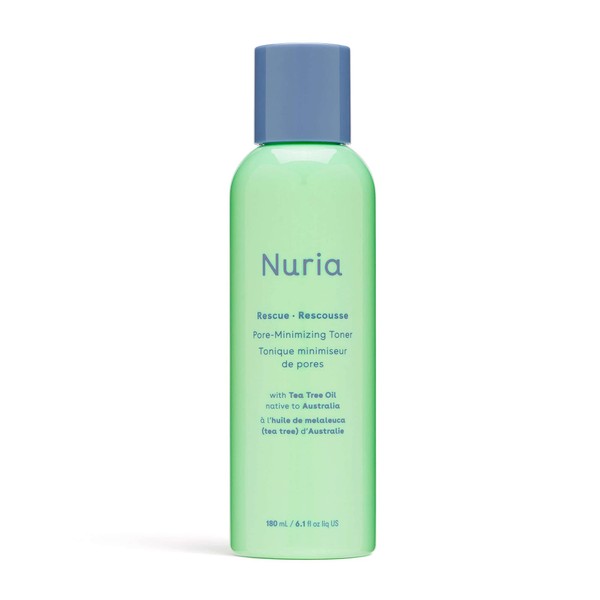 Nuria - Rescue Skin Toner for Face Pore Minimizer, Tea Tree Toner with Pure Witch Hazel Extract, Horsetail and Rosemary, 180mL/6.1 fl oz