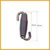 Partuto 5pcs 59mm Multicolor Universal Motorbike Muffler Exhaust Pipe Spring