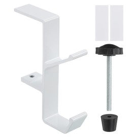 sourcing map Handbag Hanger Desk Hook Desk Mount Bag Holder Adjustable Arm Clamp Backpack Hook for Desk Can Hook Bags, Umbrellas, Keys, Cups, Headphone Holder (White)