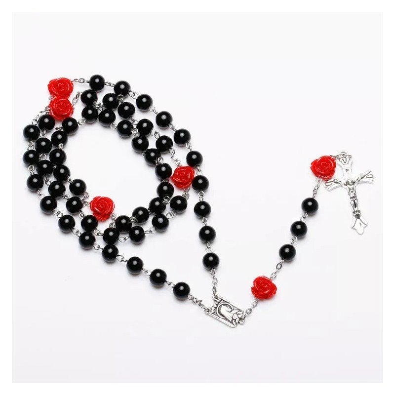 Rosarios Catolico Rosa Mistica Virgen María Bola Tipo Perla