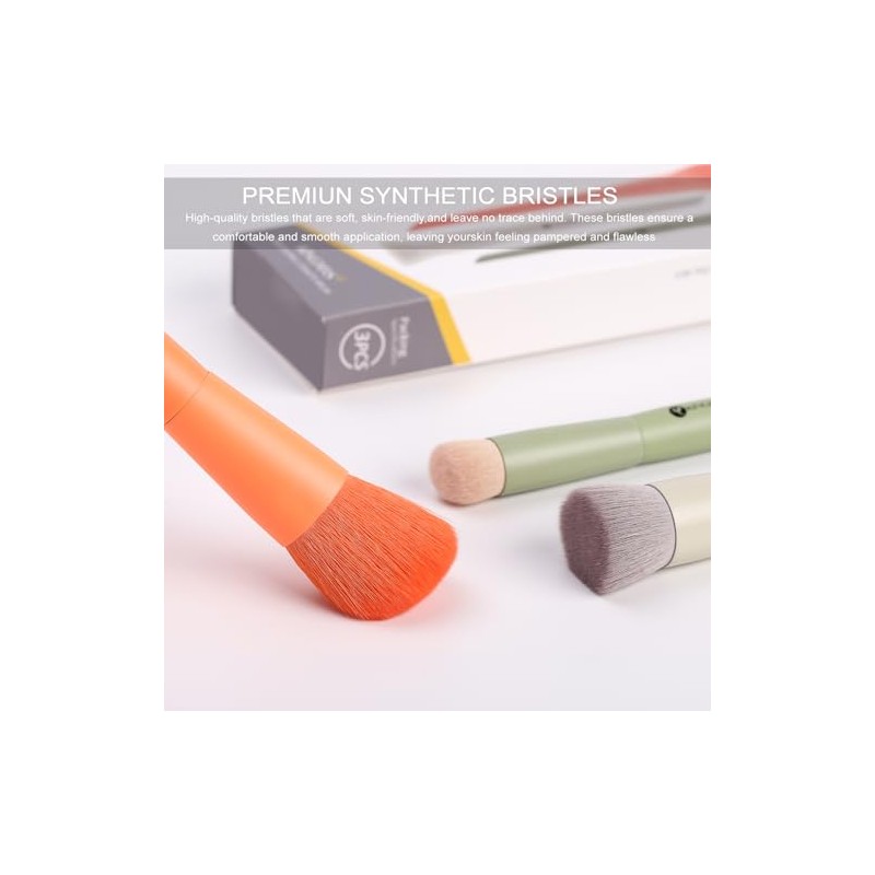 Kingmas Juego Brochas Maquillaje Base Contornos Corrector Brocha Kabuki Cara