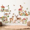 decalmile Woodland Animals Wall Decals Deer Fox Mushroom Butterfly Wall