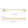 Asidrama 10 Pack 10 Inch(254mm) Brushed Gold Cabinet Pulls Kitchen