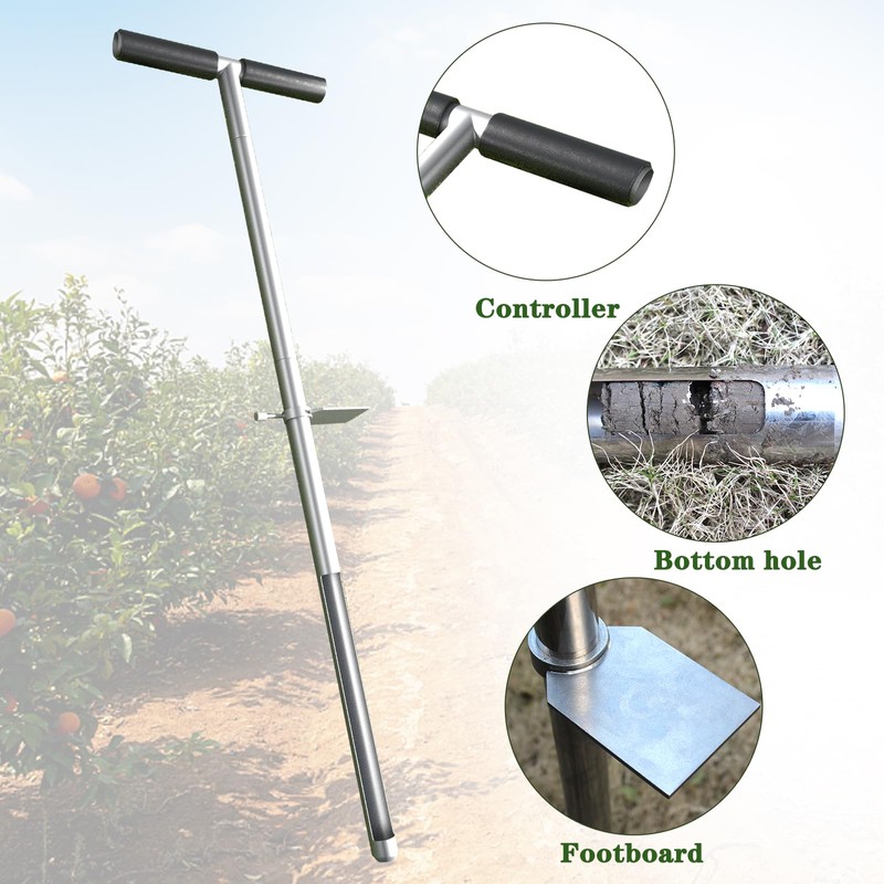 36 Inch Soil Sampler Probe, Stainless Steel Soil Sampling Tube