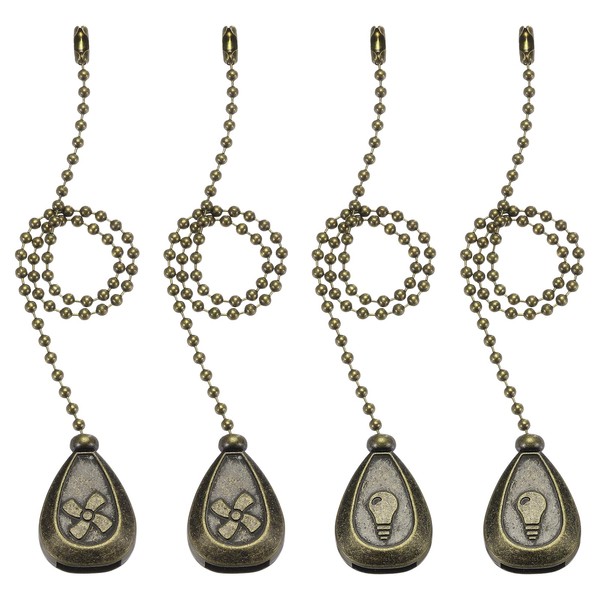 PATIKIL 13 Inch Ceiling Fan Pull Chain Extender Sets, 4