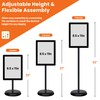 6 Pack Sign Stands 8.5"x11", Adjustable Floor Standing Sign Holders