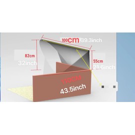 Comastbo Large Size Cubicle Corner Desk Shade for Office,Portable Foldable Light Shade Cover, Fit for Taller Cubicle Partitions for Privacy Attached in a Normal 90 Degree Cubicle Corner