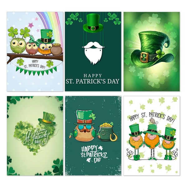 Papa Prints St Patricks Day cards Pack of 12 Greeting