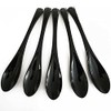Made in Japan, Easy to Eat Spoons, Large, Black, Set