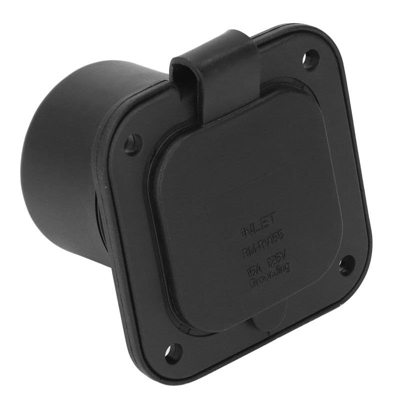2 Pole 3 Wire Flange Power Inlet Straight Blade Receptacle