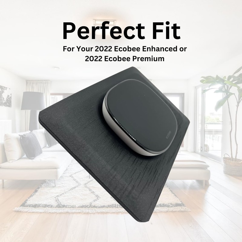 Onyx Black Rectangle Wall Plate for Ecobee Smart Thermostat Enhanced