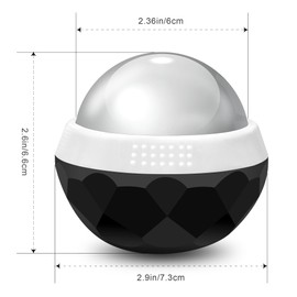 Coolrunner cold massage roller ball, Cryosphere Cold Massage Ball- Heat Therapy & Cold Therapy Relief with Cold Gel Core- Helps with Muscles Recovery and Inflammation for Shoulders, Neck (Black White)