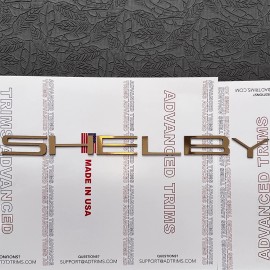 Advanced Trims GOLD Front Splitter PLASTIC LETTERS Fits Shelby GT350 2015 - 2019 NOT VINYL