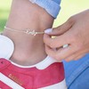 Ankle Bracelet with name in Sterling Silver
