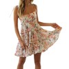Mansy Womens 2024 Summer Floral Mini Dress Boho Flowy Skater