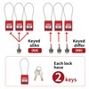 HiLKCO Lockout Tagout Safety Padlock Set Steel Cable Shackle with