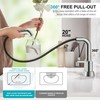 KENES Pull Down Bathroom Faucet with Sprayer, Brushed Nickel 4