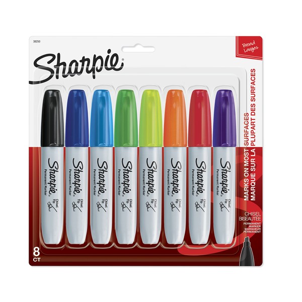 Sharpie Permanent Markers | Chisel Tip Markers, Colors may vary