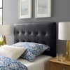 Modway Emily Tufted Button Faux Leather Upholstered Twin Headboard in