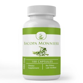 Pure Original Ingredients Bacopa Monnieri, (100 cápsulas) 100 puro, sin aditivos ni rellenos, verificado en laboratorio                               