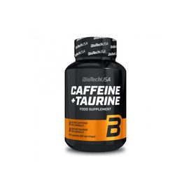 BioTechUSA Caffeine + Taurine | Each Capsule Contains 80 mg of Caffeine and 600 mg of Taurine | GMO-Free | Gluten-Free, 60 Capsules