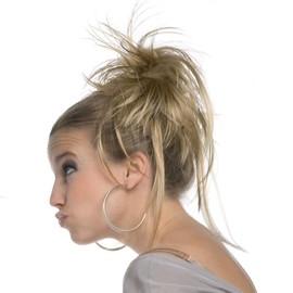 Ouzo Trendy Scrunchie Color Light Brown - Ellen Wille Wigs 8" Length Wrap Piece Layered Bun Messy Layers Synthetic Womens Elegant Long Short Hair